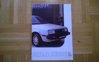 Esite Nissan Sunny B11. Vuodelta 1982. Datsun