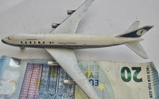 VANHA Pienoismalli Lentokone Boeing 747 Sabena Metalli Saksa