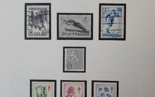 1958 Suomi postimerkki 8 kpl