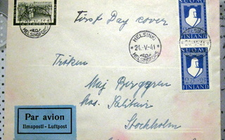 FDC-24.5,1941 ASEVELI+KYÖSTI KALLIO.Harvinainen (103)