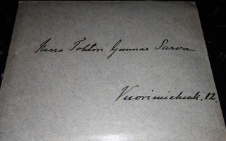 Suomen Historiallinen Seura kirje 1918 PK900/11