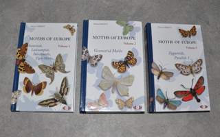 Moths Of Europe volume 1, 2, 3 -kirjat