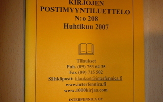 Kirjojen postimyyntiluettelo N:o 208 Huhtikuu 2007