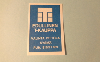 TT-etiketti T-kauppa Valinta Peltola, Sysmä