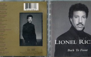 LIONEL RICHIE . CD-LEVY . BACK TO FRONT