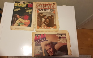 Sound ja Melody Maker -lehtiä, sanomalehti muoto