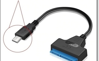 2.5" SATA - USB Type-C  7+15pin kovalevyn sovitin #27944