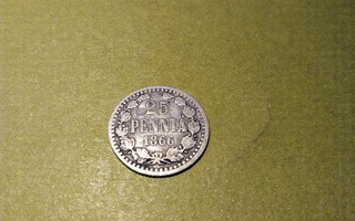 25 Penniä 1866