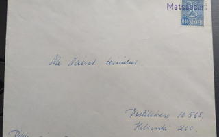 Pp-leima METSÄSAARI (Kärsämäki), kirjeellä n. 1968