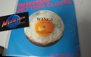 WINGS - GETTING CLOSER / SPIN IT ON EX-/EX- 7'' SINGLE