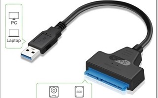 2.5" SATA - USB Type-C 7+15pin kovalevyn sovitin