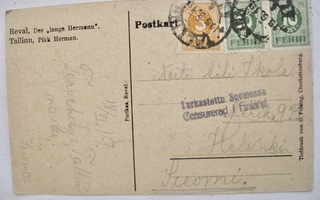 VANHA Kortti Viro Eesti Vapaussodan Posti Suomeen 1919