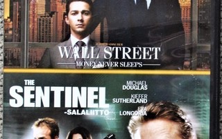 2 x M Douglas : Wall street / The Sentinel ,suomi text dvd