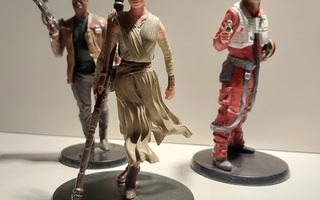Star Wars figuureja Rey, Poe, Finn