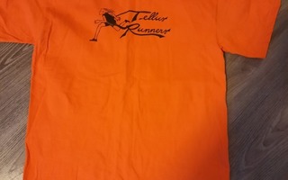 Oranssi t-paita koko M tellus runners