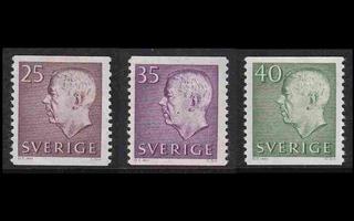 Ruotsi 478-80 ** Gustaf VI (1961)