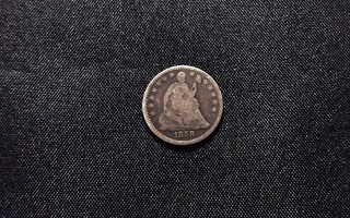 Usa Half dime 1858 Hopeaa