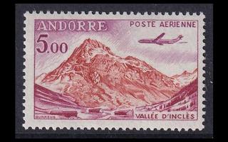 Andorra Fr 177 ** Lentoposti 5.00 Fr (1961)