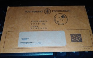 UNEF Postipankin kuorella Englantiin 1974 PK900/13