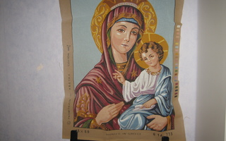 Kanavatyöpohja Maria ja Jeesuslapsi