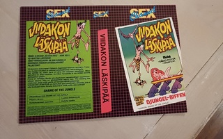 Viidakon läskipää VHS kansipaperi / kansilehti