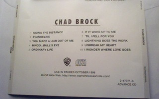 CHAD BROCK :: CHAD  BROCK :: RARE PROMO ADVANCED CD 1998