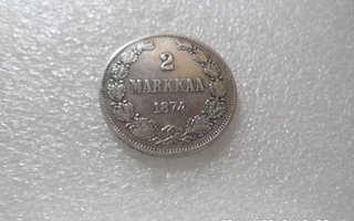 2 mk 1874  hopeaa    kl 6-7  siistikuntoinen