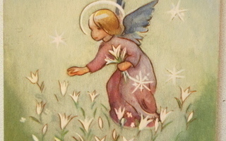 Martta Wendelin vanha enkeli kortti, v. 1948