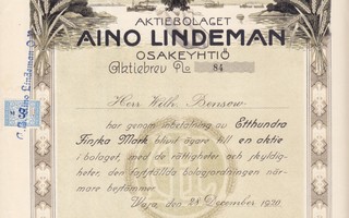 OKK 1920, 1949, 1952 Aino Lindeman Oy, Vaasa (3 kpl)