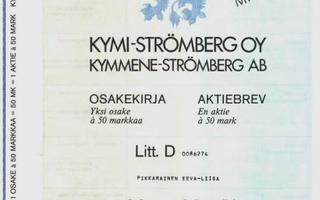 1985 Kymi-Strömberg Oy, Helsinki pörssi osakekirja