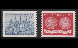 Ruotsi 383-4 ** Tukholma 700v (1953)