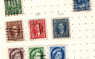 Vanhoja postimerkkejä Kanada