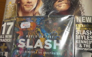 SLASH - WORLD ON FIRE CLASSIC ROCK LIMITED EDITION CD +LEHTI