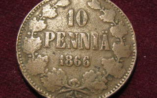 10 penniä 1866