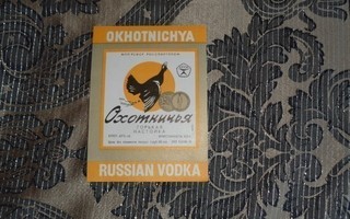 Venäläinen vodka etiketti OKHOTNICHYA