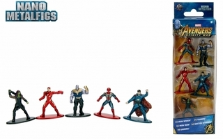 Nano Metalfigs MARVEL Avengers Infinity War 5-Pack B *UUSI*
