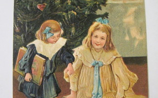 VANHA Postikortti Joulukortti Kohopainettu UPEA 1900-luku