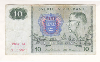 Ruotsi 10 Kronor v.1984 P-52e