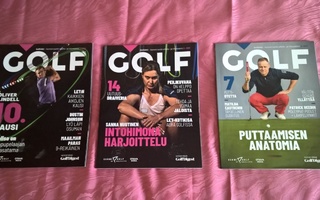 3 kpl hienokuntoisia Golf-lehtiä + bonukset kertahuudolla