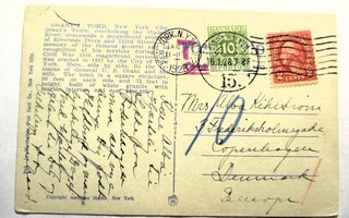 1928 USA lunastuskortti Tanskaan