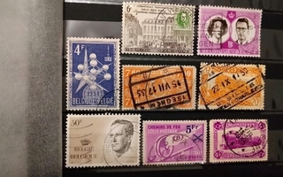 Belgia postimerkit 8 kpl