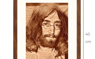 John Lennon The Beatles taidetaulu kehystettynä