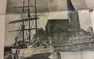 saksankielinen lehti raumalaisen purjelaivan matkasta saksaa