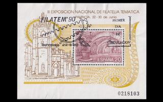 Espanja 2951BL37 o Postimerkkinäyttely FILATEM (1990)