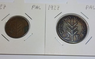 Palestiina 1 ja 2 mils 1927