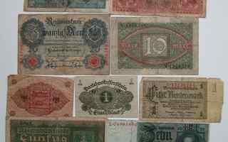 0118 Erä vanhempia Saksalaisia seteleitä