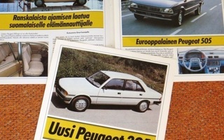 1982 Peugeot 305 / 505 esite - suom -  KUIN UUSI
