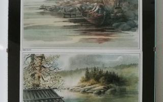 Kimmo Pälikkö, kaksi kehystettyä taidepostikorttia