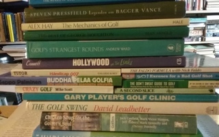Golfkirjoja (paketti, 30 kirjaa, golf)