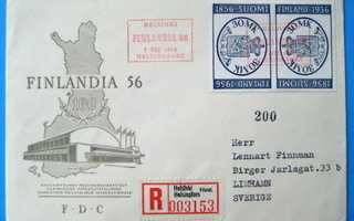 FDC 1956 Postim.100v.Päikköpari(60)